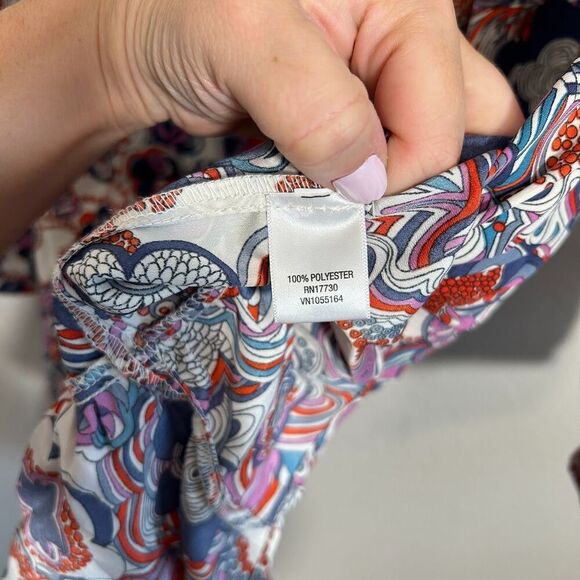 Liberty of London Target Tunic Blouse Womens XL Pink Retro Floral Arsty Boho - Picture 8 of 8